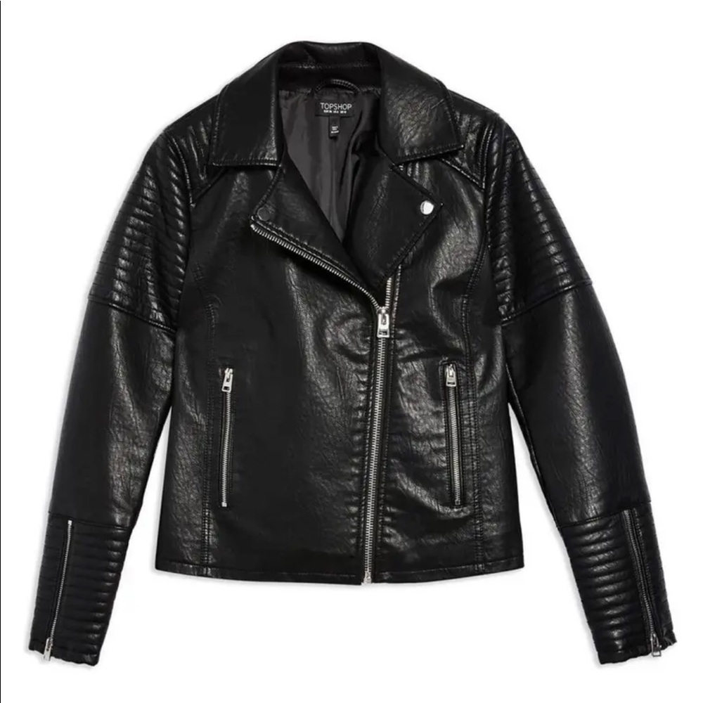 Topshop Faux Leather Rosa Jacket